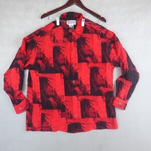 WACKO MARIA Bob Marley Hawaiian Shirt Printed Long Sleeve Mens Size XL